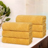 Playa Zero Twist Cotton Solid Waffle Textured Hand Towels, Set of 6 - Hand Towel by Superior