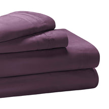 Egyptian Cotton 650 Thread Count Eco-Friendly Solid Sheet Set - Plum