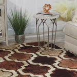 Viking Contemporary Geometric Trellis Indoor Area Rug or Runner - Coffee