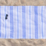 Racer Stripe Fouta 2 Piece Beach Towel Set with Tassels - Beach Towel by Superior