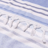 Racer Stripe Fouta 2 Piece Beach Towel Set with Tassels - Beach Towel by Superior