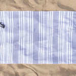 Racer Stripe Fouta 2 Piece Beach Towel Set with Tassels - Beach Towel by Superior