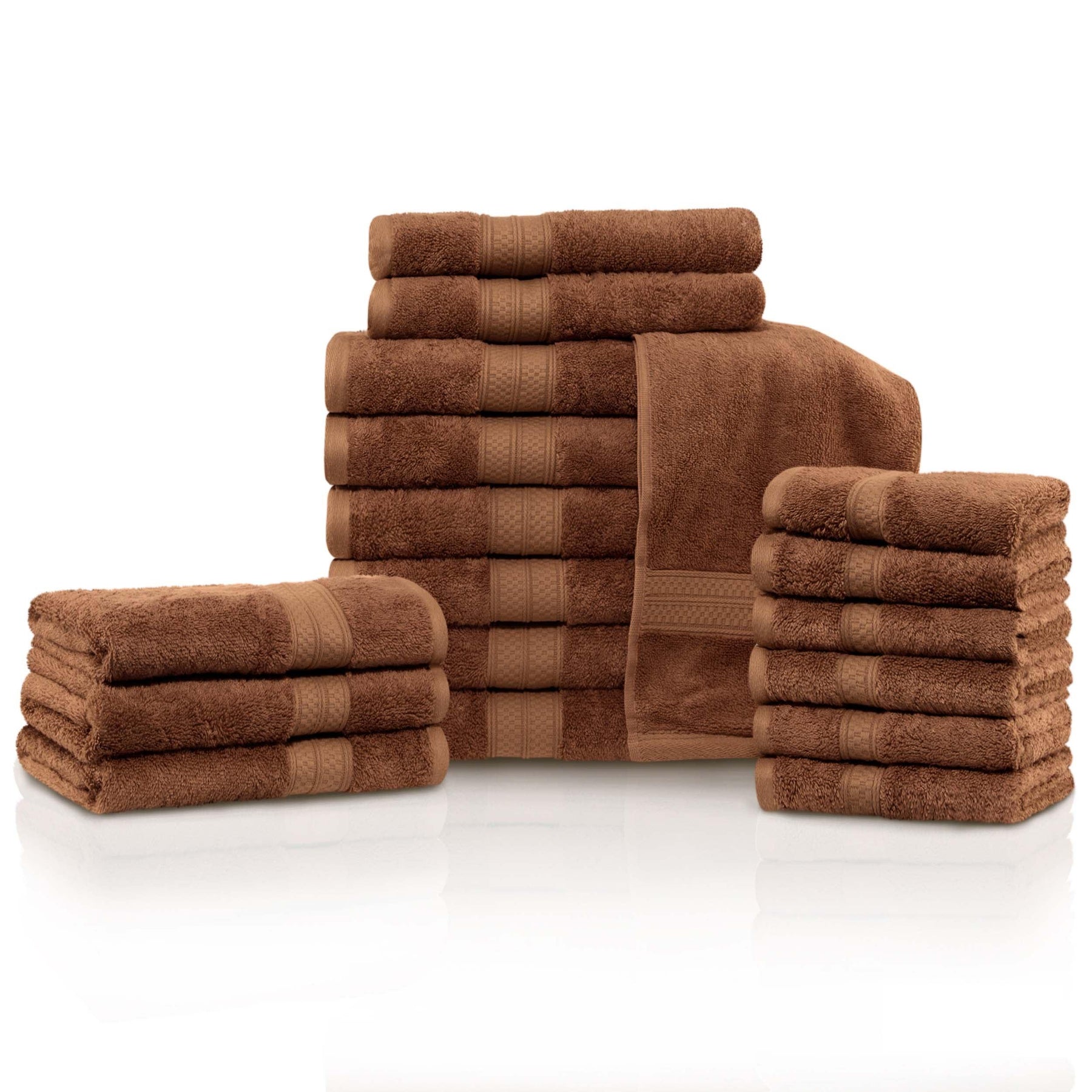 Rayon from Bamboo Cotton Blend Luxury Assorted 18 Piece Towel Set - Towel Set by Superior