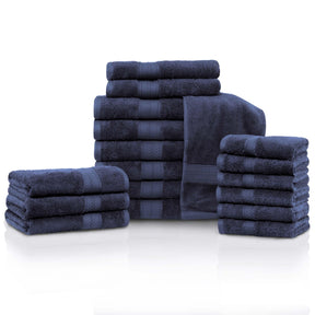 Rayon from Bamboo Cotton Blend Luxury Assorted 18 Piece Towel Set - Towel Set by Superior