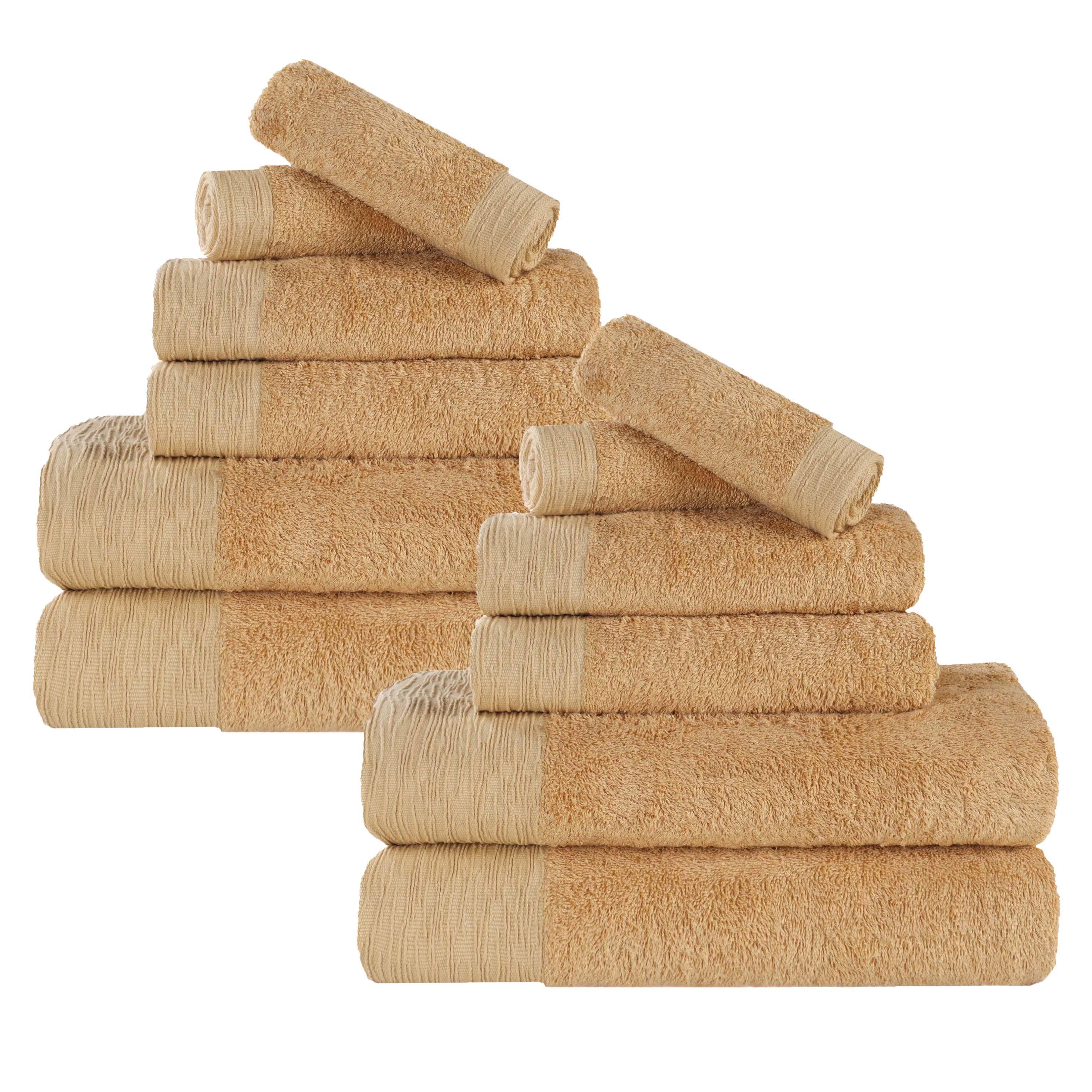 Rayon from Bamboo Eco-Friendly Fluffy Soft Solid 12 Piece Towel Set - Towel Set by Superior