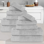 Rayon from Bamboo Eco-Friendly Fluffy Soft Solid 12 Piece Towel Set - Towel Set by Superior