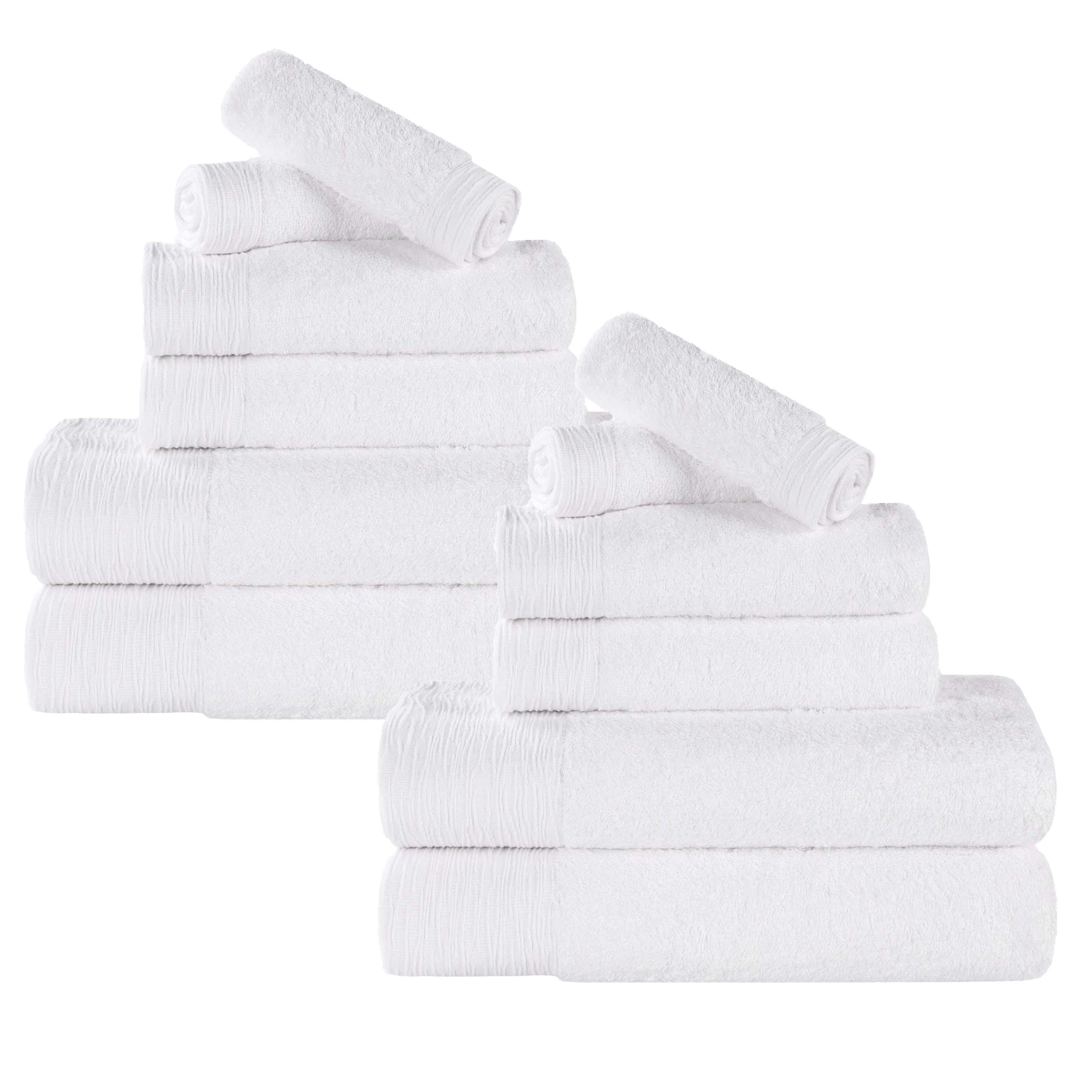 Rayon from Bamboo Eco-Friendly Fluffy Soft Solid 12 Piece Towel Set - Towel Set by Superior