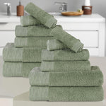 Rayon from Bamboo Eco-Friendly Fluffy Soft Solid 12 Piece Towel Set - Towel Set by Superior