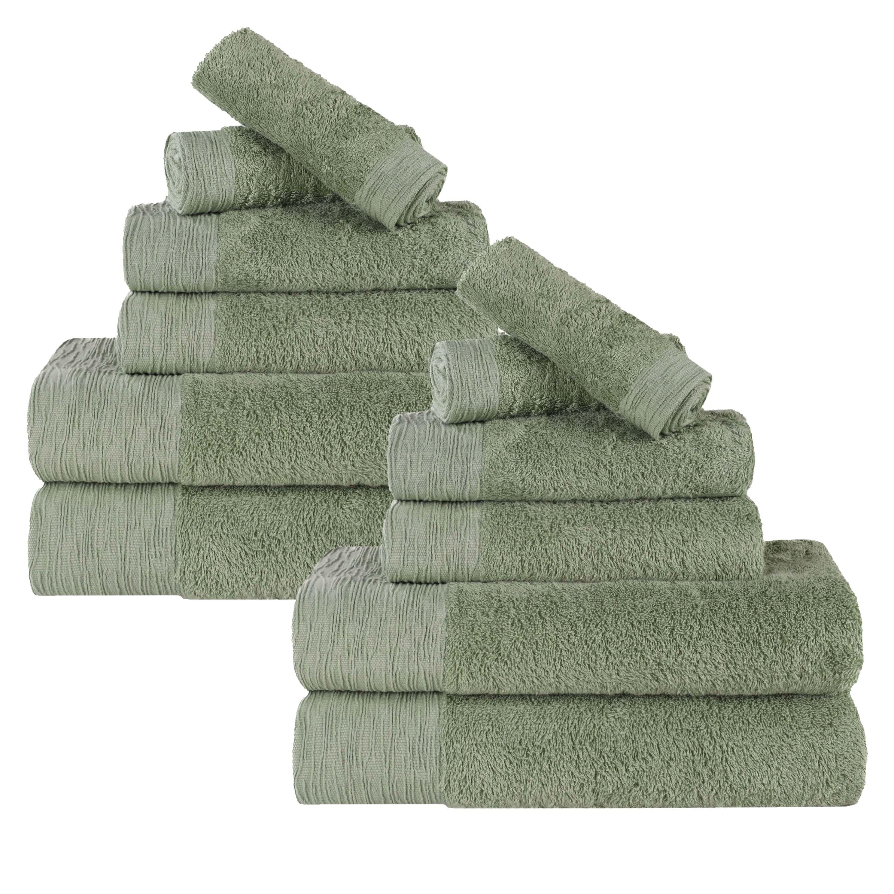 Rayon from Bamboo Eco-Friendly Fluffy Soft Solid 12 Piece Towel Set - Towel Set by Superior