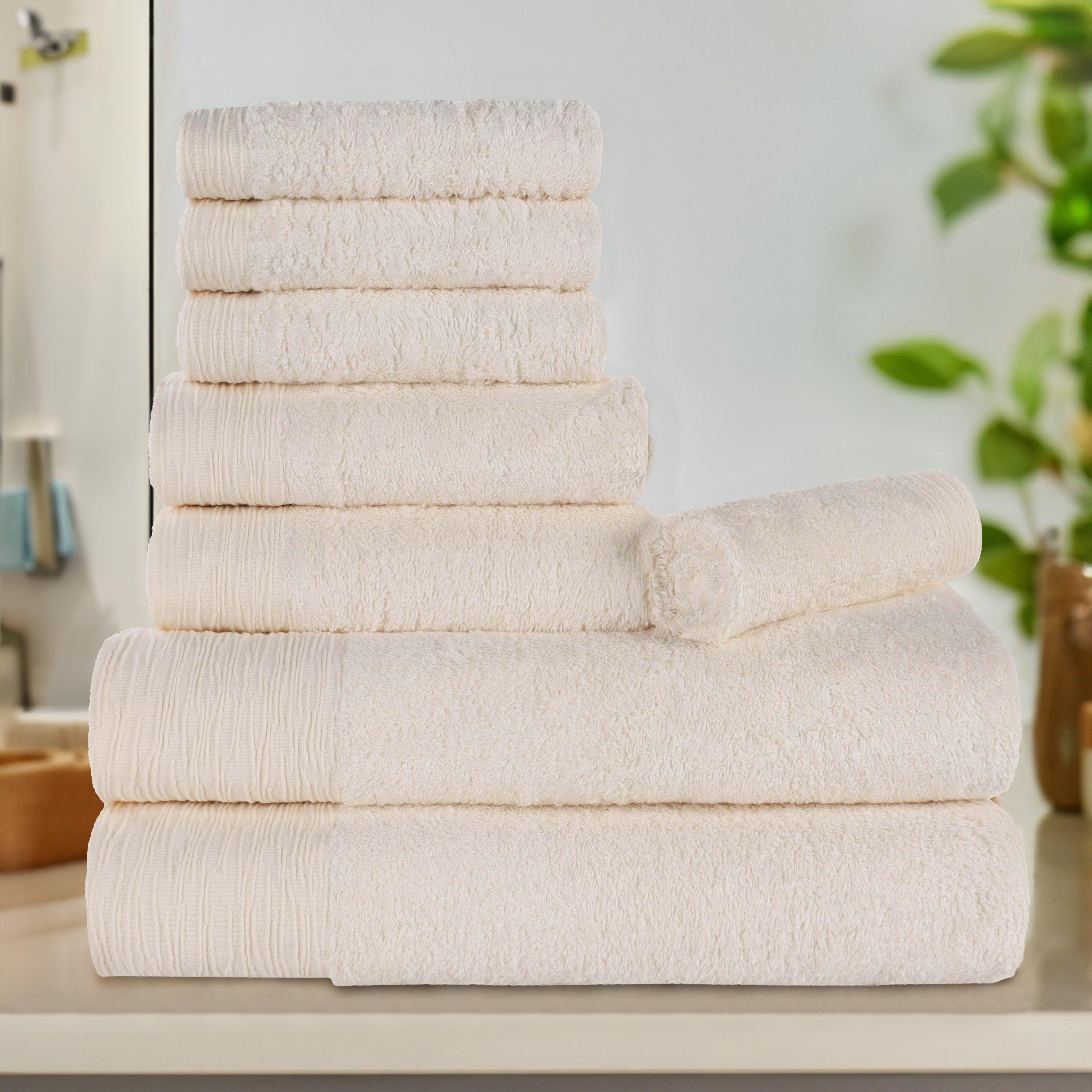 Rayon from Bamboo Eco-Friendly Fluffy Soft Solid 8 Piece Towel Set - Towel Set by Superior