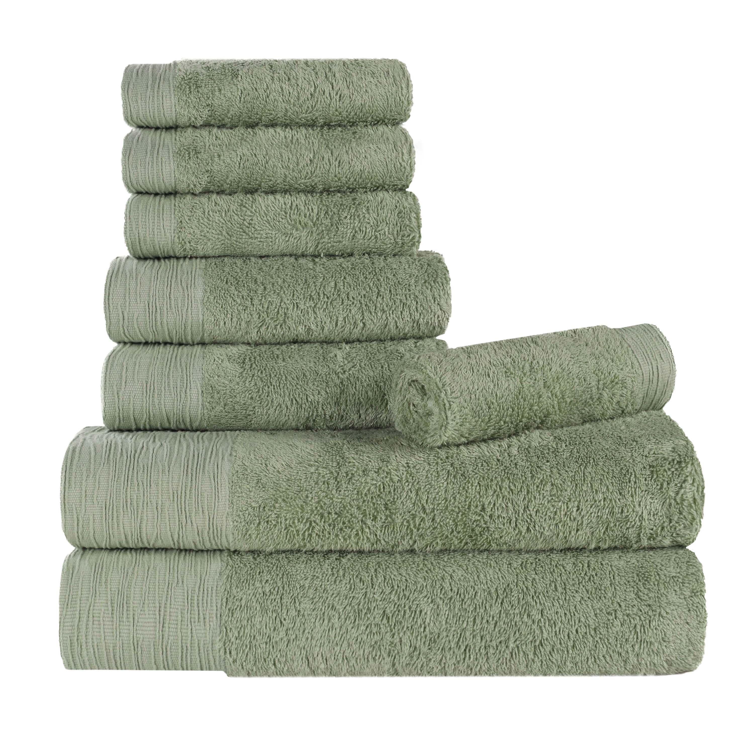 Rayon from Bamboo Eco-Friendly Fluffy Soft Solid 8 Piece Towel Set - Towel Set by Superior