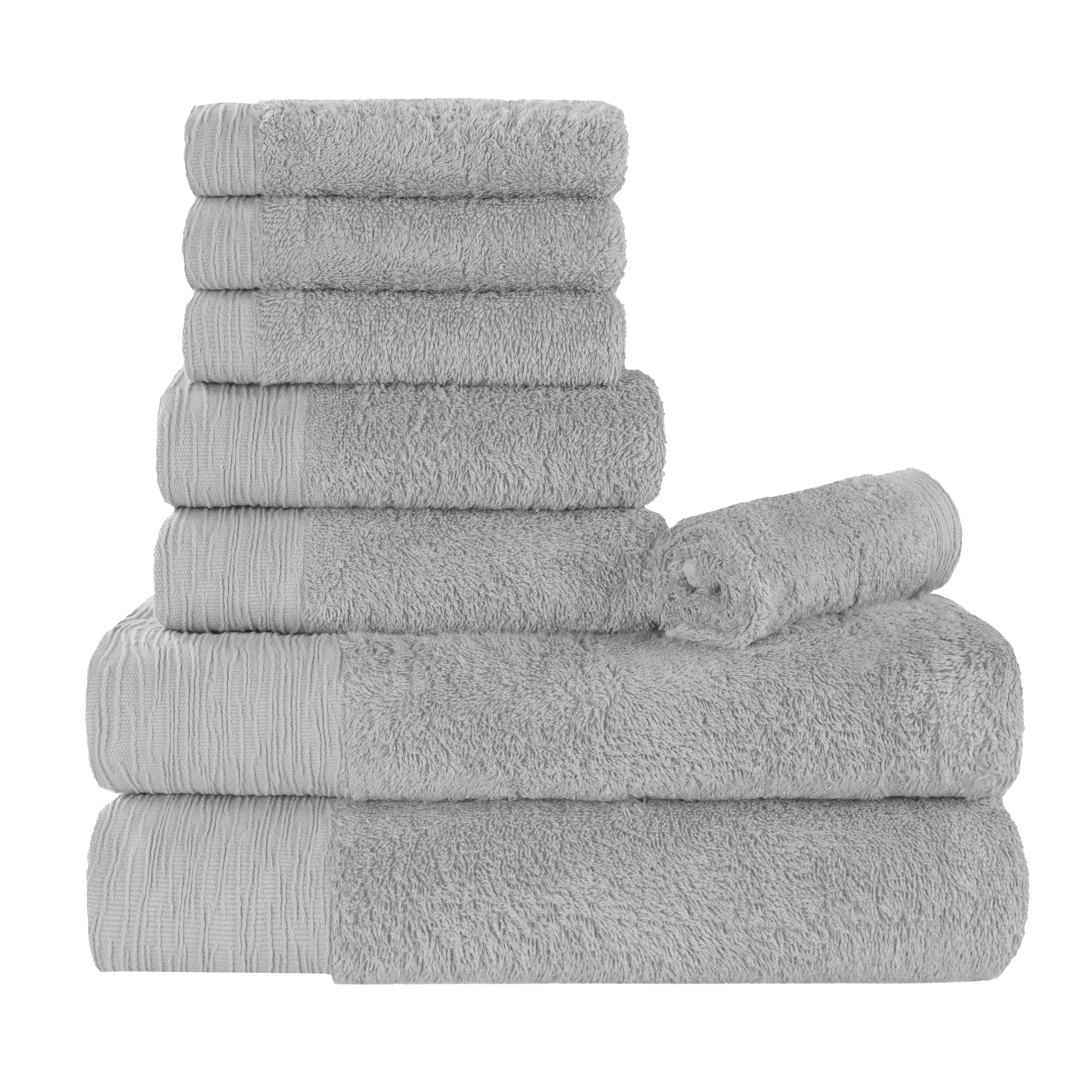 Rayon from Bamboo Eco-Friendly Fluffy Soft Solid 8 Piece Towel Set - Towel Set by Superior