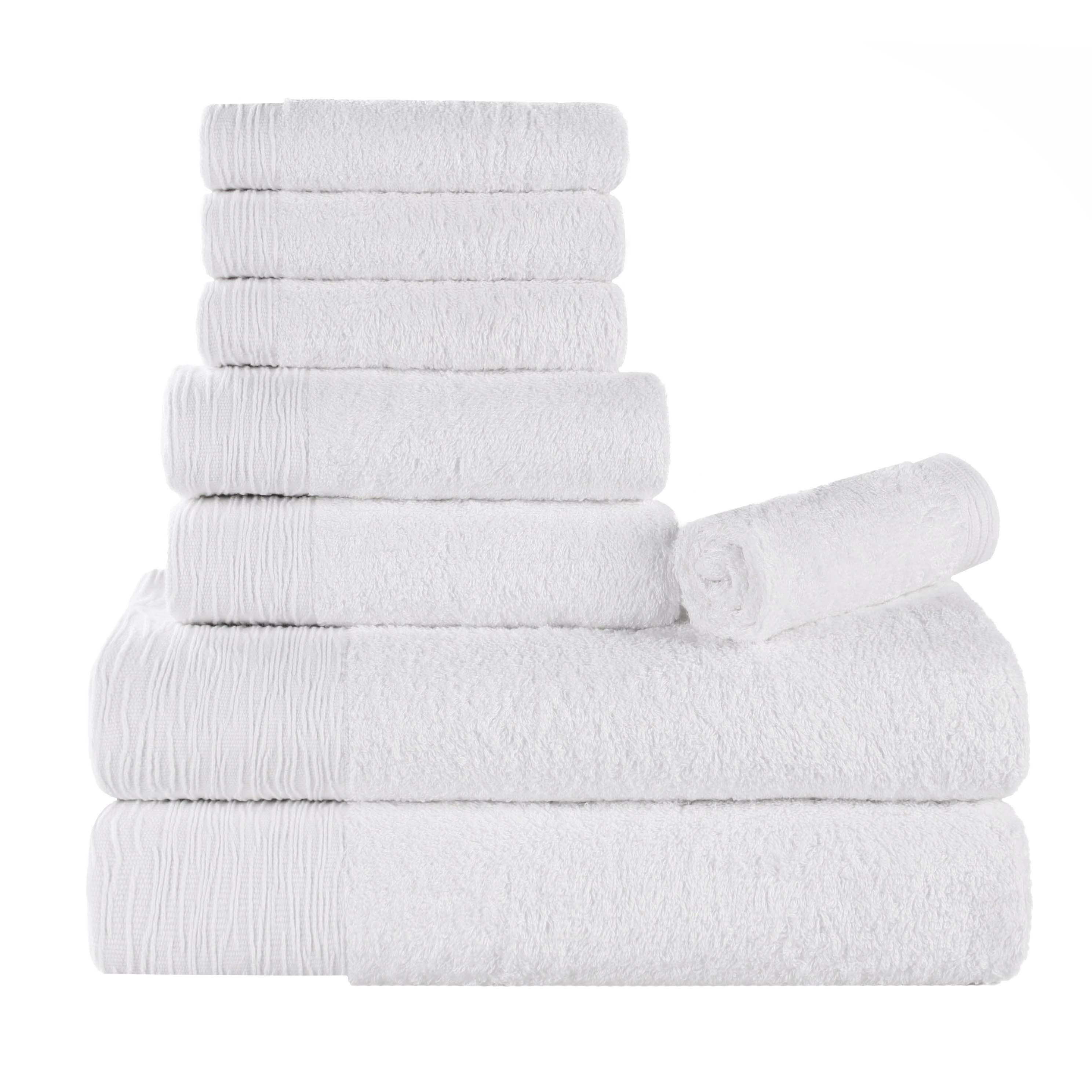 Rayon from Bamboo Eco-Friendly Fluffy Soft Solid 8 Piece Towel Set - Towel Set by Superior