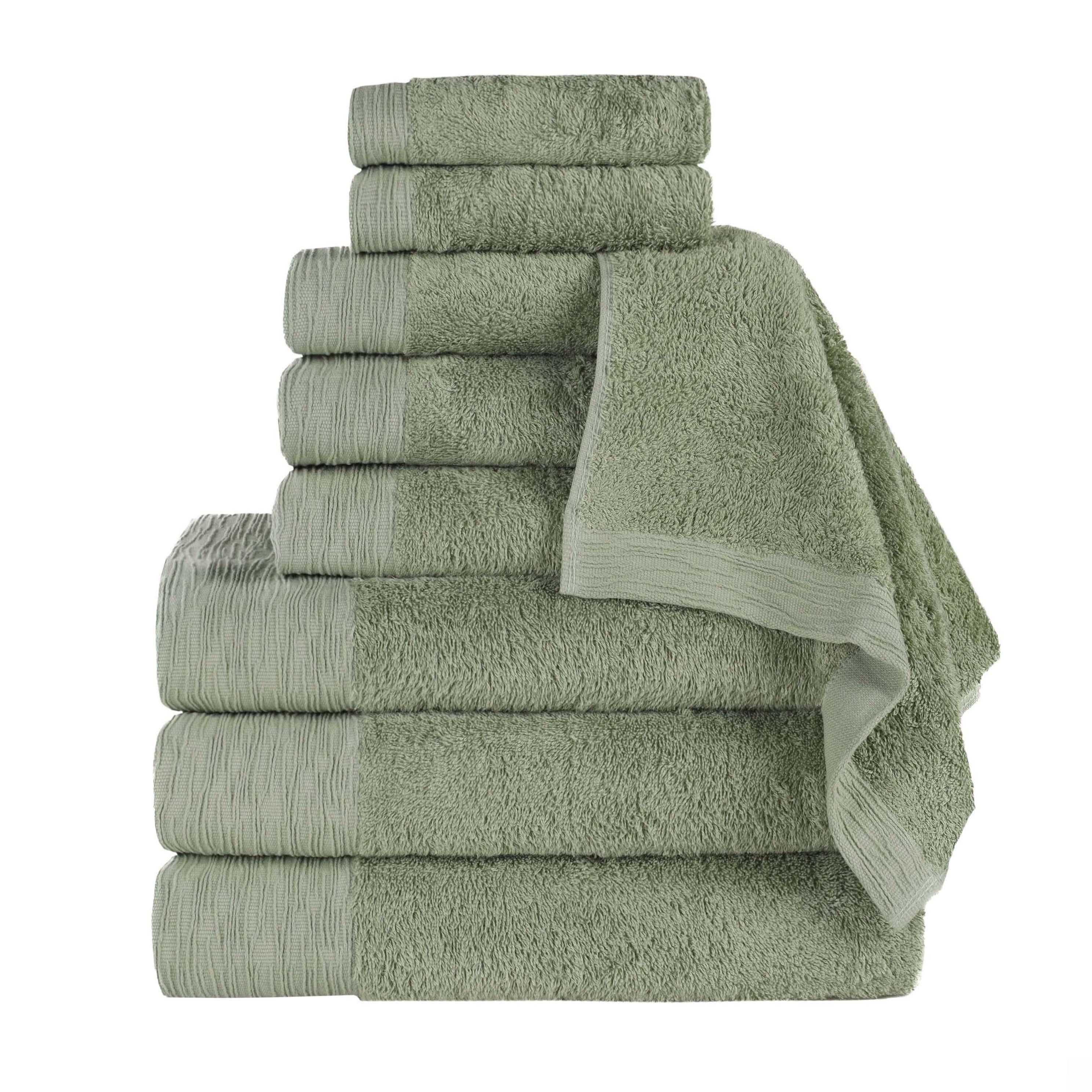 Rayon from Bamboo Eco-Friendly Fluffy Soft Solid 9 Piece Towel Set - Towel Set by Superior