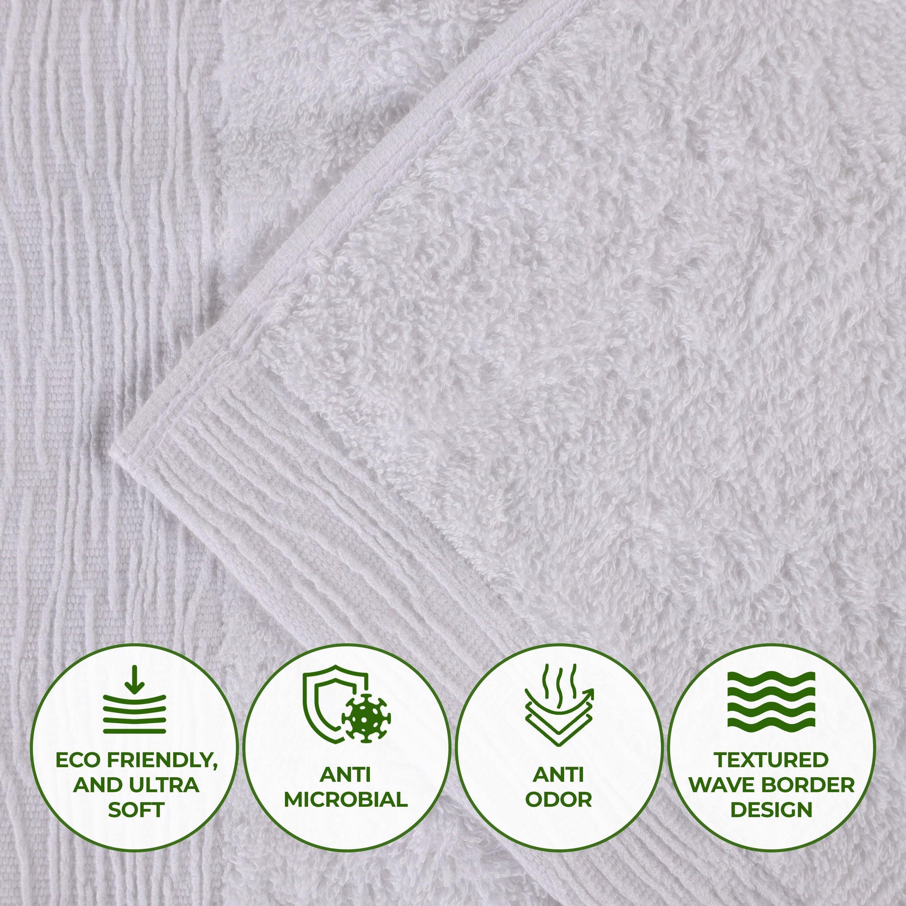 Rayon from Bamboo Eco-Friendly Fluffy Soft Solid Bath Towel Set of 3 - Bath Towel by Superior