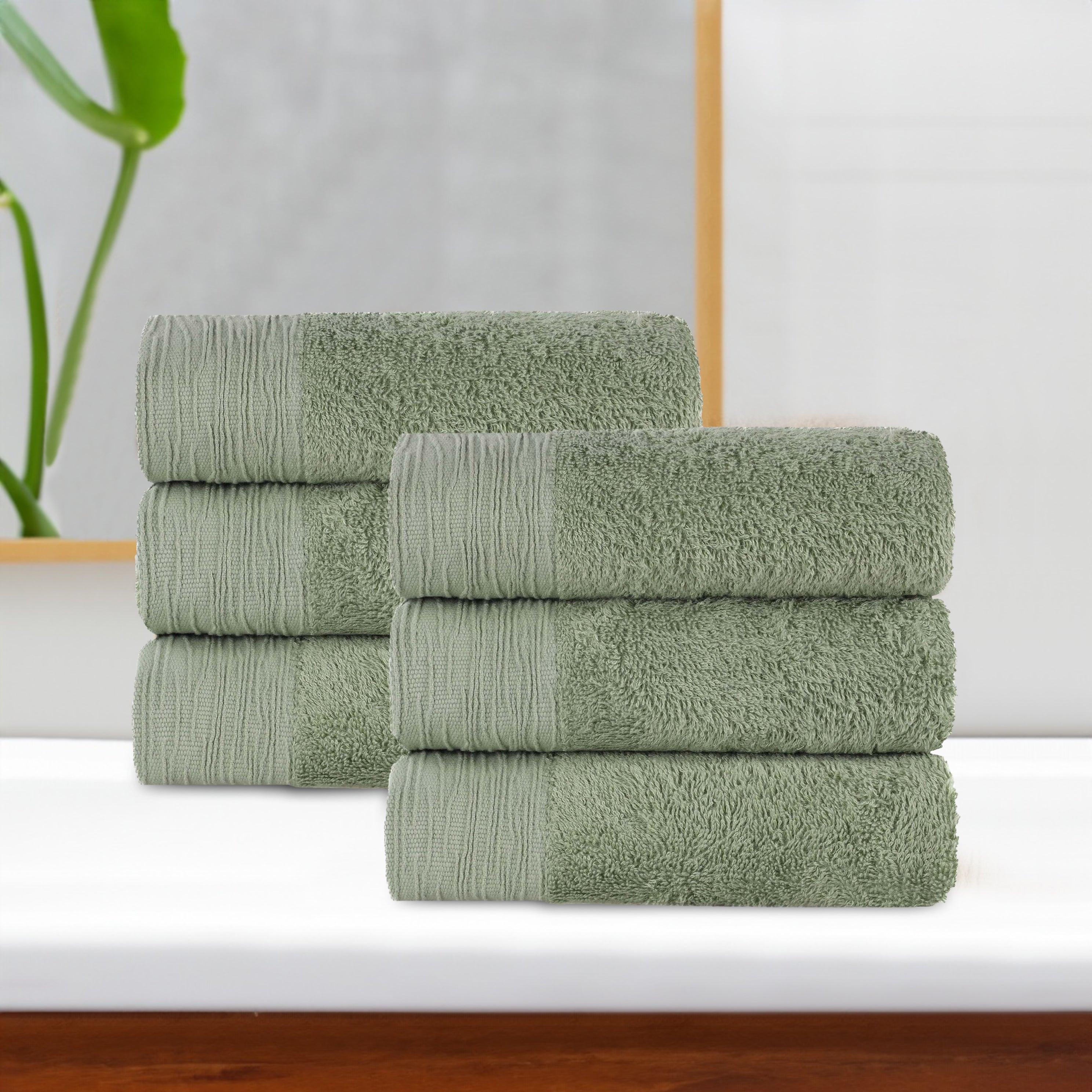 Rayon from Bamboo Eco-Friendly Fluffy Solid Hand Towel Set of 6 - Hand Towel by Superior