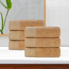 Rayon from Bamboo Eco-Friendly Fluffy Solid Hand Towel Set of 6 - Hand Towel by Superior