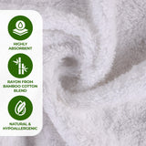 Rayon from Bamboo Eco-Friendly Fluffy Solid Hand Towel Set of 6 - Hand Towel by Superior