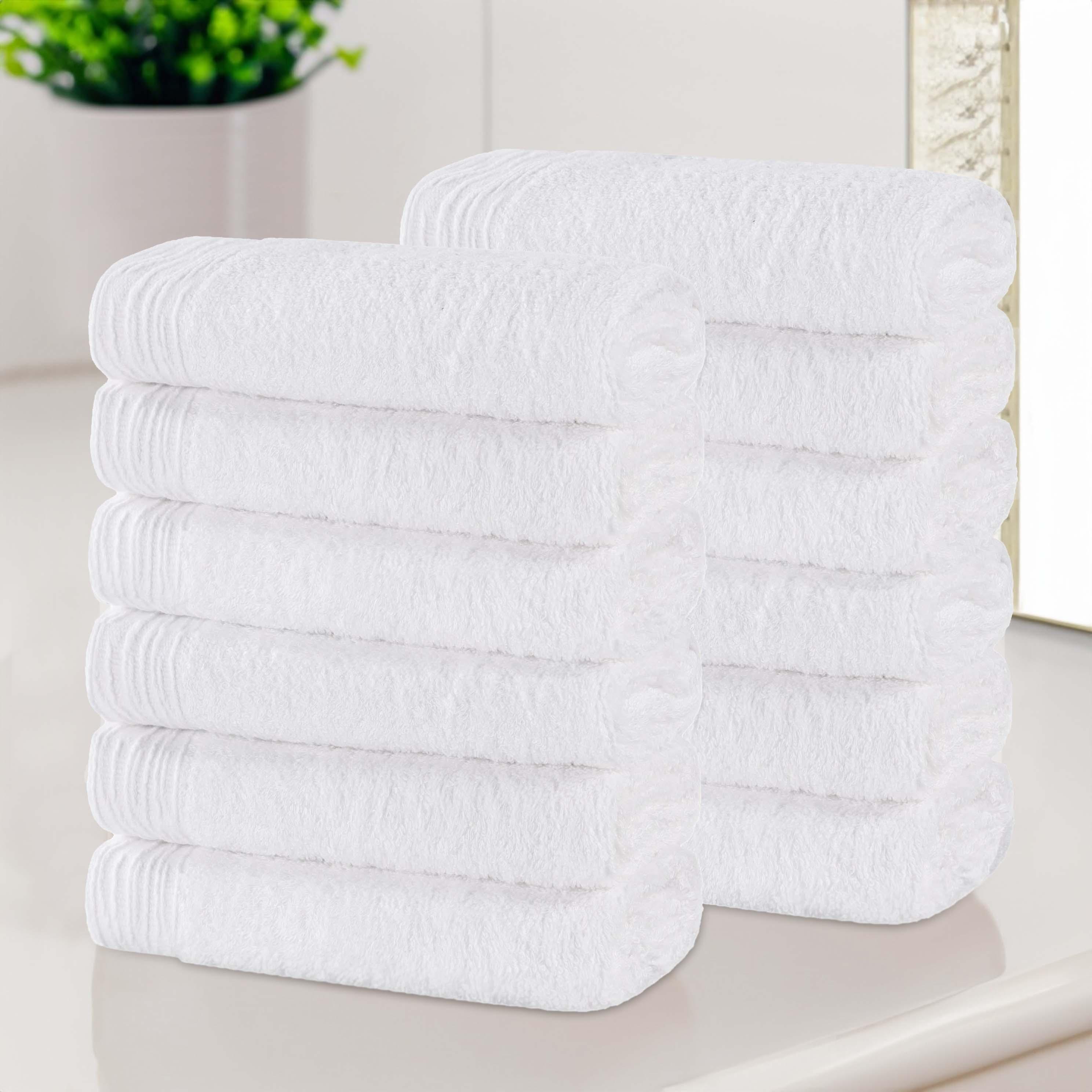 Rayon from Bamboo Eco-Friendly Solid Face Towel Washcloth Set of 12 - Face Towel by Superior