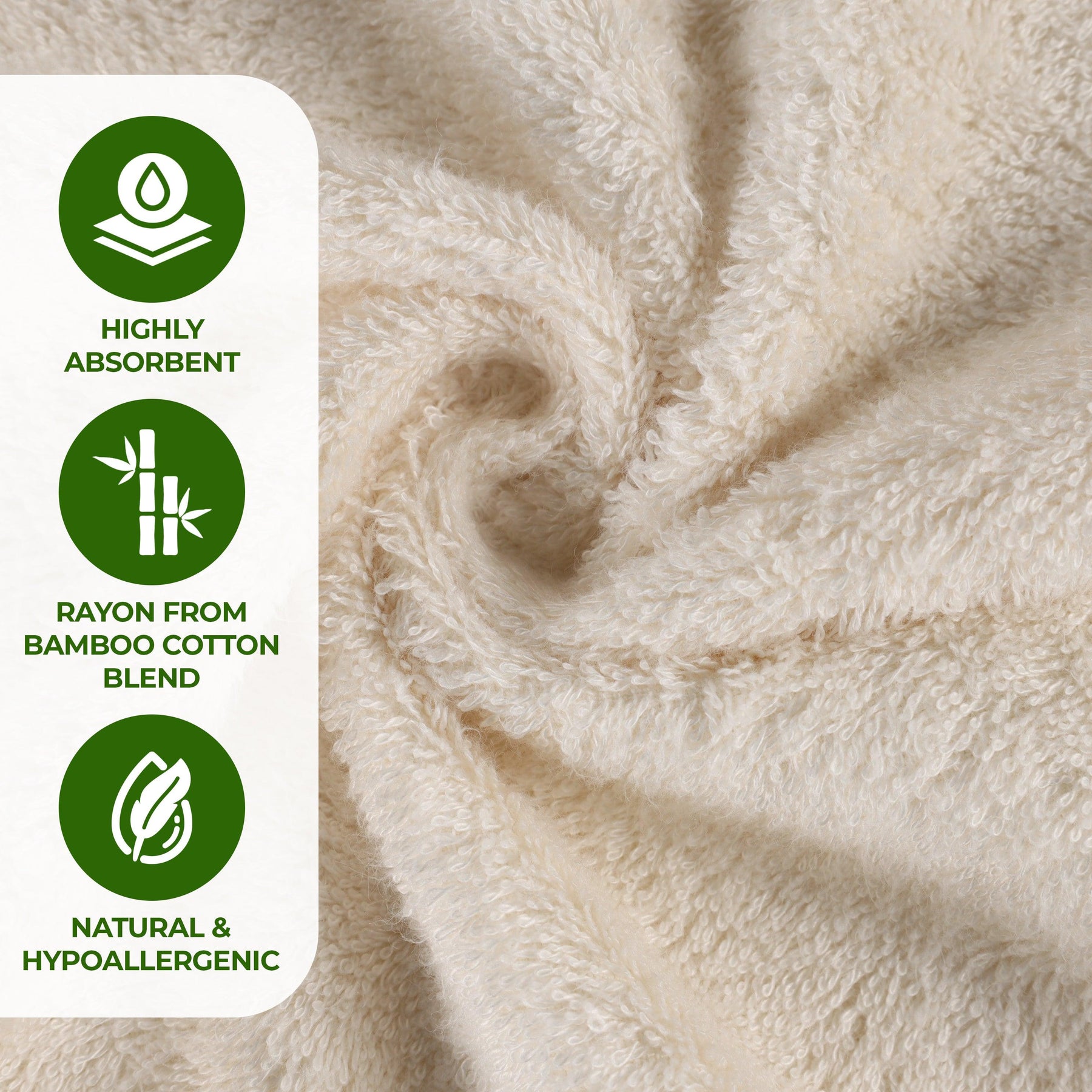 Rayon from Bamboo Eco-Friendly Solid Face Towel Washcloth Set of 12 - Face Towel by Superior