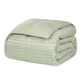 Reversible Down Alternative All-Season Solid Striped Blanket - Blanket by Superior