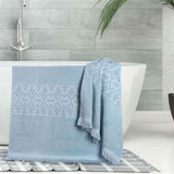 Rolla Cotton Geometric Jacquard Plush Absorbent Bath Sheet Set of 2 - Bath Sheet by Superior