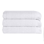 Rolla Cotton Geometric Jacquard Plush Absorbent Bath Towel Set of 3 - Bath Towel by Superior