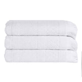 Rolla Cotton Geometric Jacquard Plush Absorbent Bath Towel Set of 3 - Bath Towel by Superior