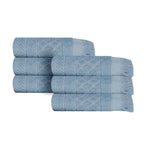 Rolla Cotton Geometric Jacquard Plush Absorbent Hand Towel Set of 6 - Hand Towel by Superior