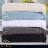 Rolla Cotton Geometric Jacquard Plush Absorbent Hand Towel Set of 6 - Hand Towel by Superior