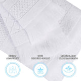 Rolla Cotton Geometric Jacquard Plush Face Towel Washcloth Set of 12 - Face Towel by Superior