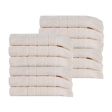 Rolla Cotton Geometric Jacquard Plush Face Towel Washcloth Set of 12 - Face Towel by Superior