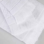 Rolla Cotton Geometric Jacquard Plush Soft Absorbent 3 Piece Towel Set - Towel Set by Superior