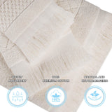 Rolla Cotton Geometric Jacquard Plush Soft Absorbent 6 Piece Towel Set - Towel Set by Superior