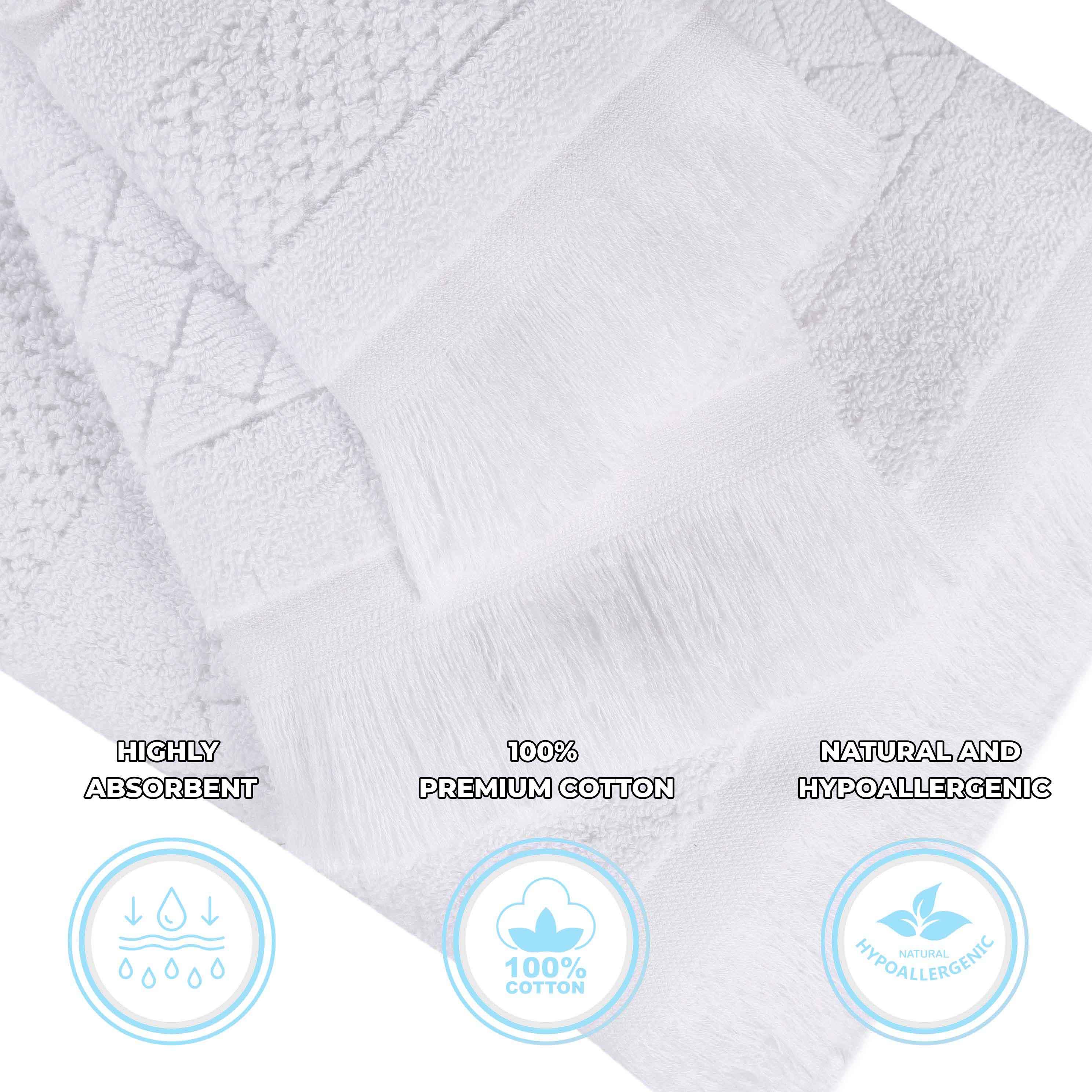 Rolla Cotton Geometric Jacquard Plush Soft Absorbent 6 Piece Towel Set - Towel Set by Superior