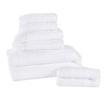 Rolla Cotton Geometric Jacquard Plush Soft Absorbent 8 Piece Towel Set - Towel Set by Superior