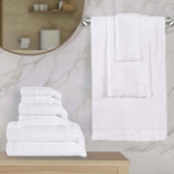 Rolla Cotton Geometric Jacquard Plush Soft Absorbent 9 Piece Towel Set - Towel Set by Superior