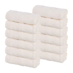 Roma Cotton Ribbed Textured Soft Face Towels/ Washcloths, Set of 12 - Face Towel by Superior