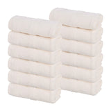 Roma Cotton Ribbed Textured Soft Face Towels/ Washcloths, Set of 12 - Face Towel by Superior