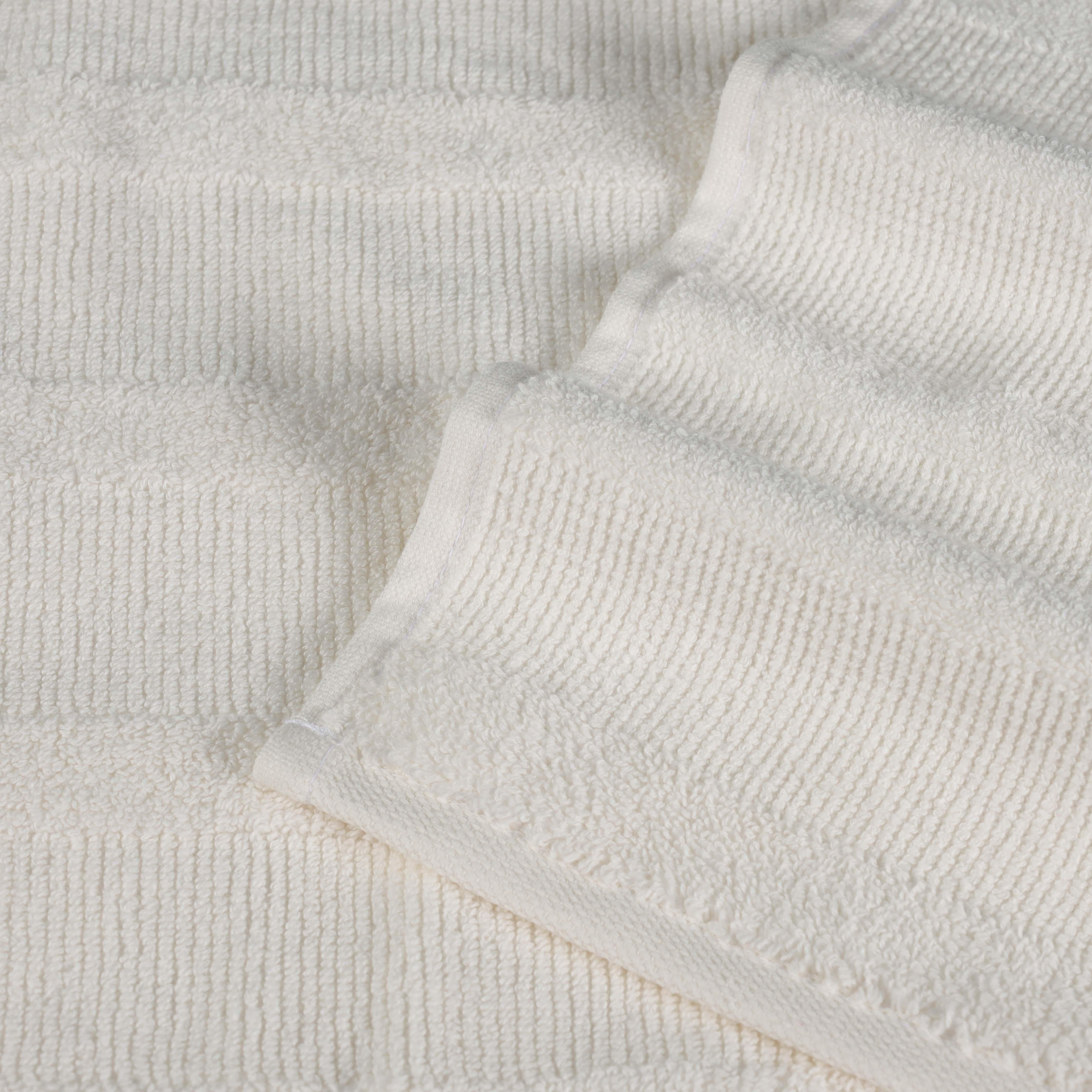 Roma Cotton Ribbed Textured Soft Face Towels/ Washcloths, Set of 12 - Face Towel by Superior