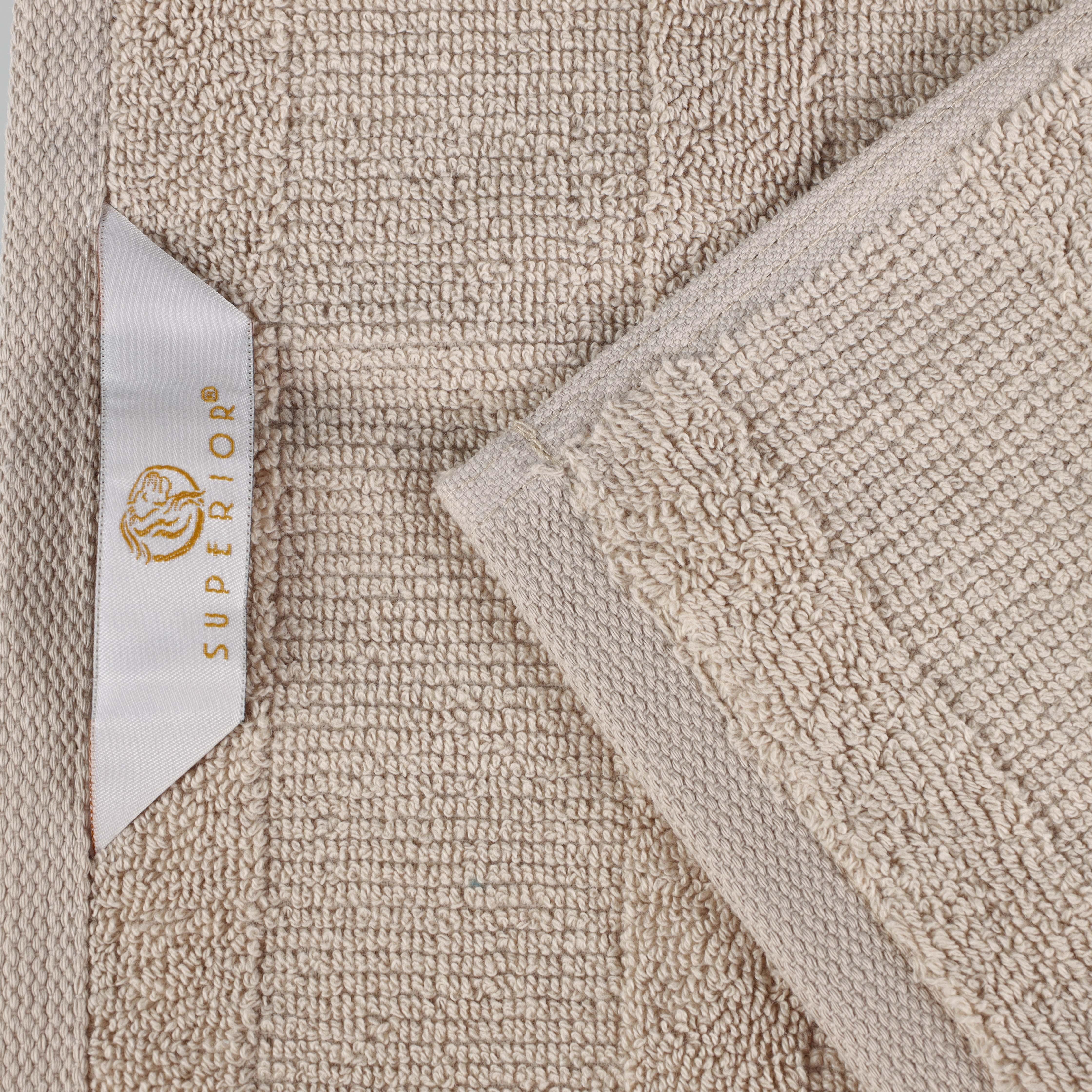 Roma Cotton Ribbed Textured Soft Face Towels/ Washcloths, Set of 12 - Face Towel by Superior