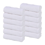 Roma Cotton Ribbed Textured Soft Face Towels/ Washcloths, Set of 12 - Face Towel by Superior