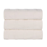 Roma Cotton Ribbed Textured Soft Highly Absorbent Bath Towel Set of 3 - Bath Towel by Superior