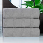 Roma Cotton Ribbed Textured Soft Highly Absorbent Bath Towel Set of 3 - Bath Towel by Superior