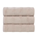 Roma Cotton Ribbed Textured Soft Highly Absorbent Bath Towel Set of 3 - Bath Towel by Superior