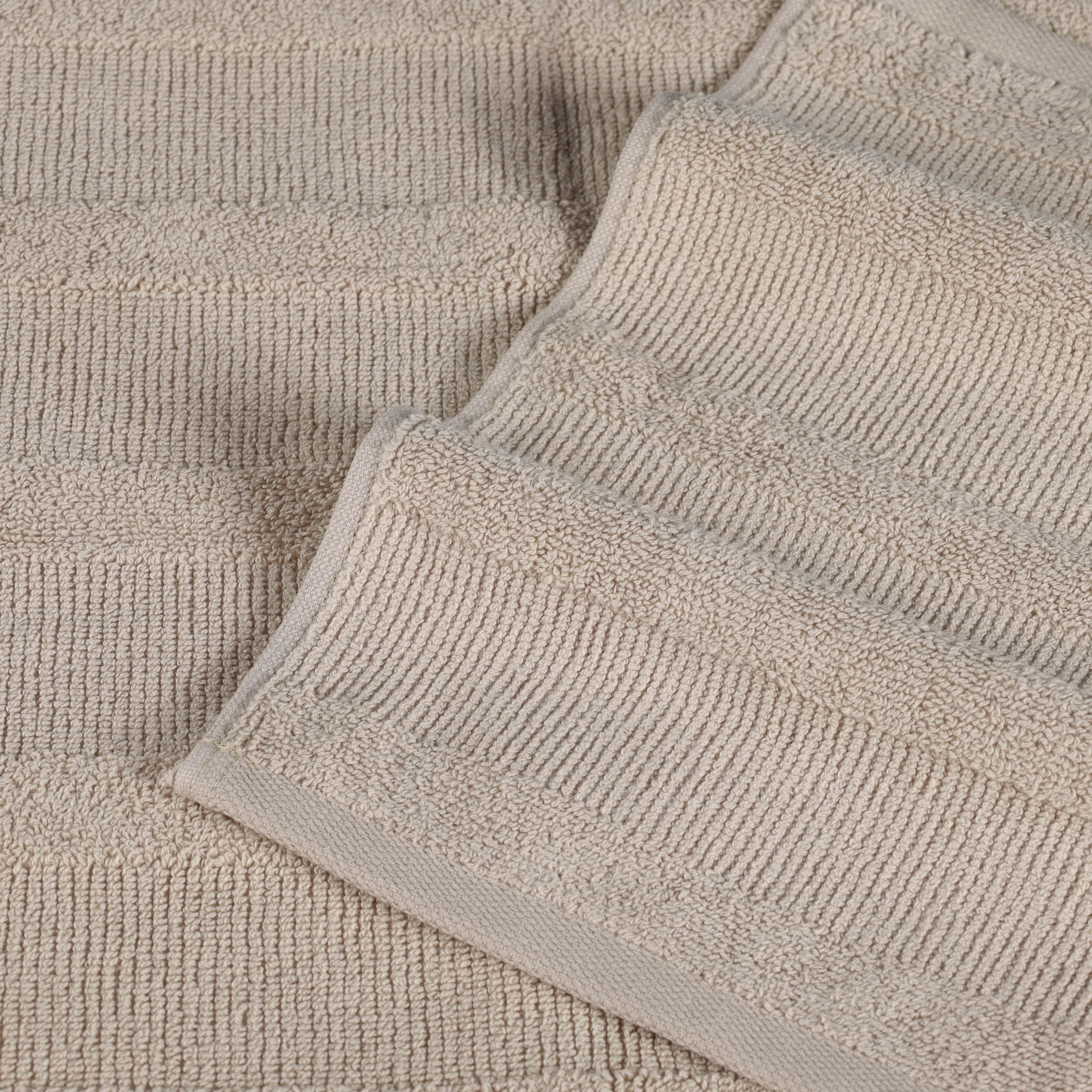 Roma Cotton Ribbed Textured Soft Highly Absorbent Bath Towel Set of 3 - Bath Towel by Superior