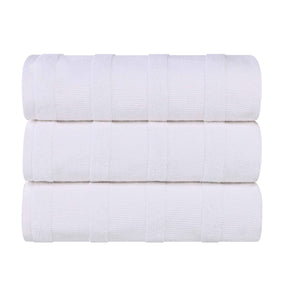 Roma Cotton Ribbed Textured Soft Highly Absorbent Bath Towel Set of 3 - Bath Towel by Superior