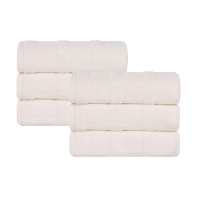 Roma Cotton Ribbed Textured Soft Highly Absorbent Hand Towel Set of 6 - Hand Towel by Superior