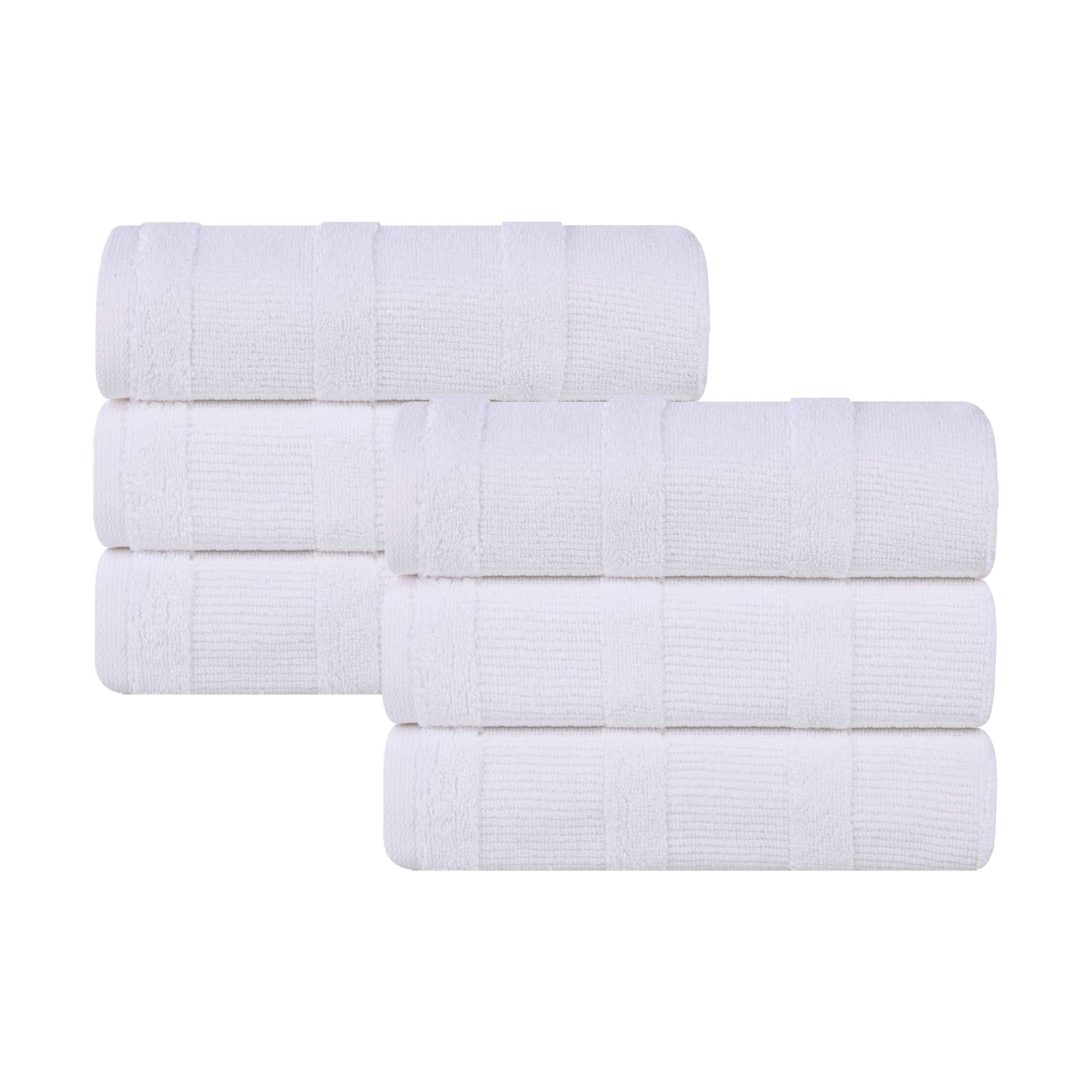 Roma Cotton Ribbed Textured Soft Highly Absorbent Hand Towel Set of 6 - Hand Towel by Superior