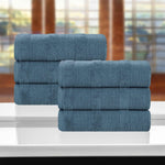 Roma Cotton Ribbed Textured Soft Highly Absorbent Hand Towel Set of 6 - Hand Towel by Superior